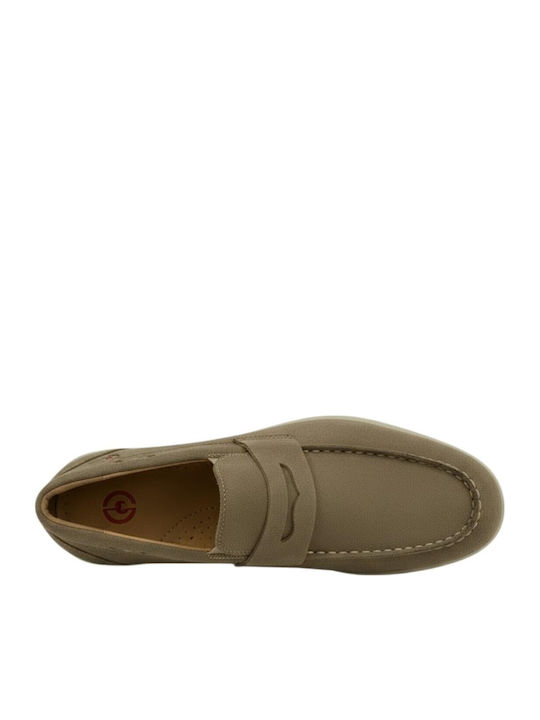 Δερμάτινα Ανδρικά Loafers σε Καφέ Χρώμα