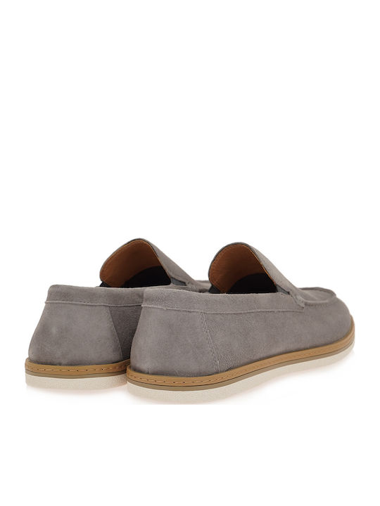 Suede Ανδρικά Loafers σε Γκρι Χρώμα