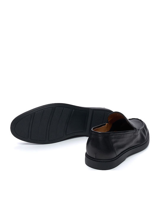Δερμάτινα Ανδρικά Loafers σε Μαύρο Χρώμα