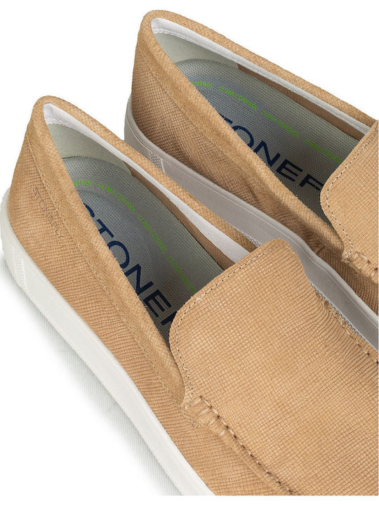 Suede Men's Moccasins In Tabac Brown Colour Regular Fit