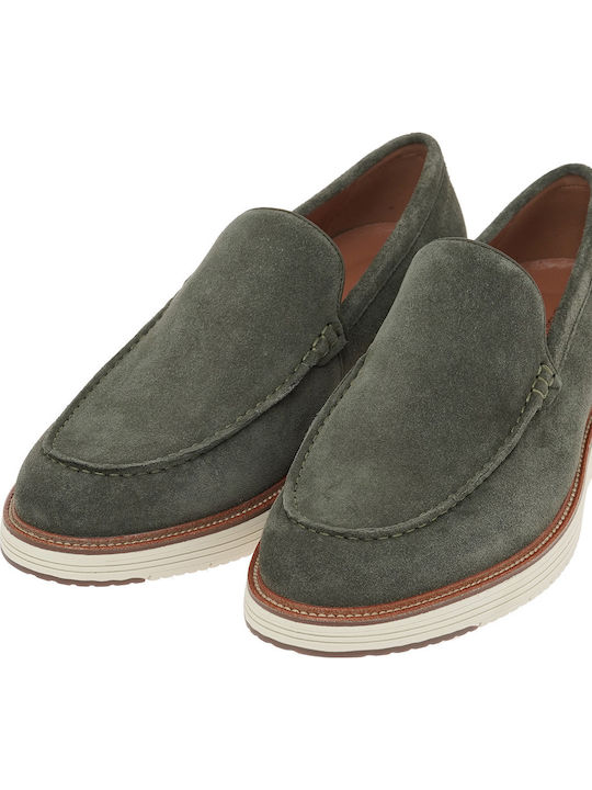 Suede Ανδρικά Loafers σε Πράσινο Χρώμα