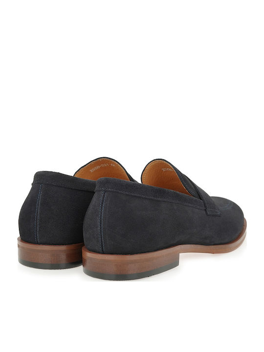 Suede Ανδρικά Loafers σε Μπλε Χρώμα