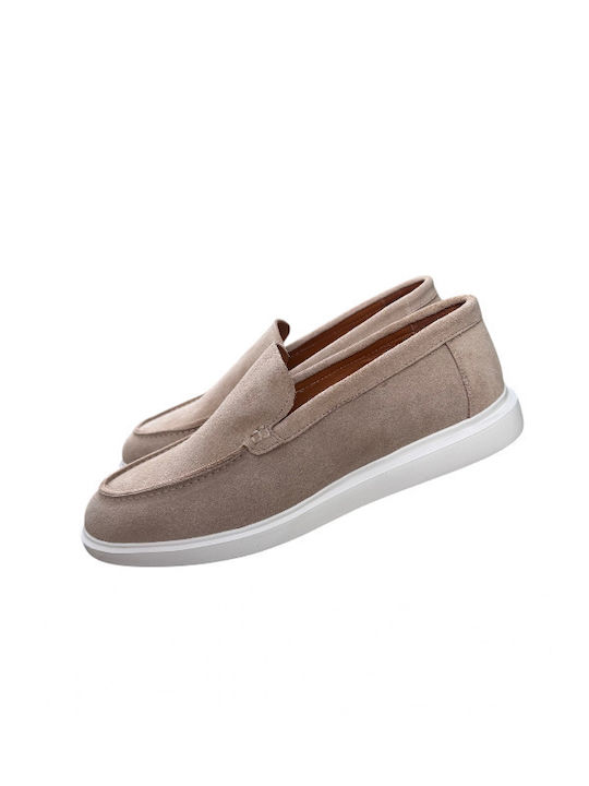Wildleder Herren Mokassins in Beigem Farbton 408.51406 Beige