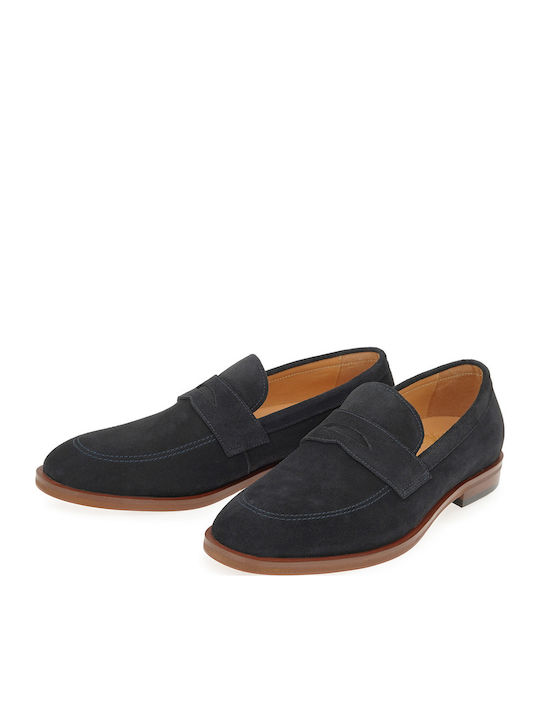 Suede Ανδρικά Loafers σε Μπλε Χρώμα