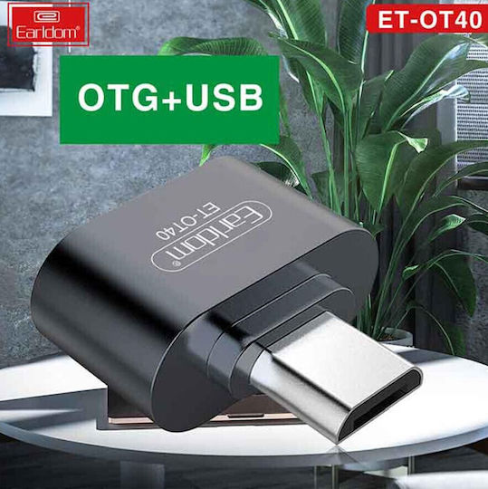 Earldom Convertor USB-C Masculin În Micro USB Feminin Gri 1 Bucată ET-OT40