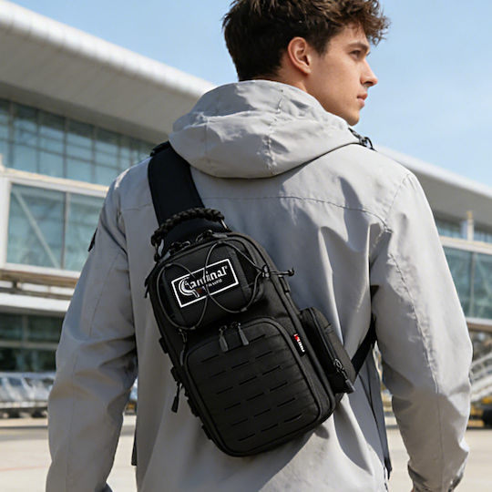 Cardinal Militärrucksack Brustkorb aus Polyester Schwarz 14lt
