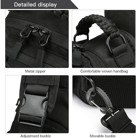 Cardinal Militärrucksack Brustkorb aus Polyester Schwarz 14lt