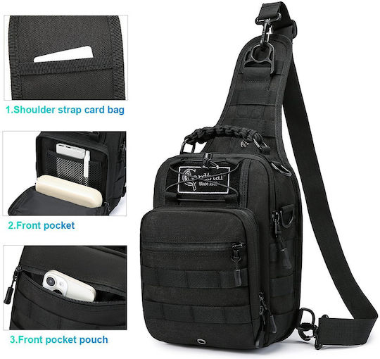 Cardinal Military Chest Bag from Polyester Black 7.6L