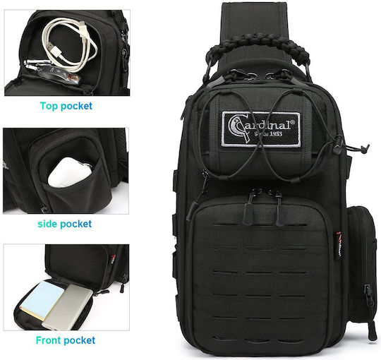 Cardinal Militärrucksack Brustkorb aus Polyester Schwarz 14lt