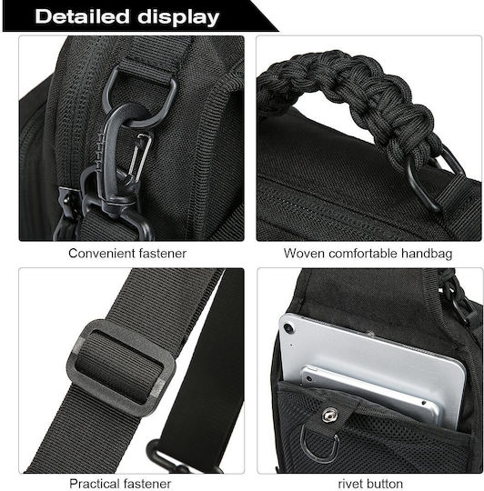 Cardinal Military Chest Bag from Polyester Black 7.6L