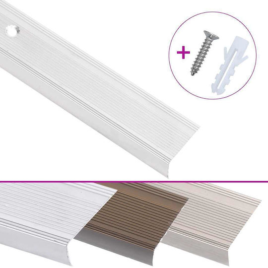 Profile Steps Shape G 5 Pcs Silver 100 Cm Aluminium Silver 146754