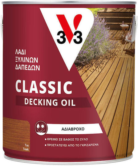 V33 Decking Oil Масло за поддръжка Тик Мат 5лт