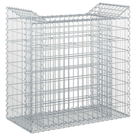 vidaXL Gartenzaunbedarf aus Stahl 50x100x100cm Silber