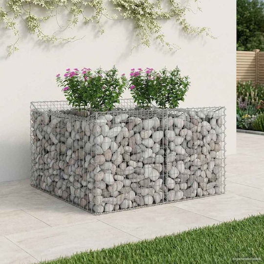 vidaXL Stahl-Gartenzaunbedarf aus Draht 100x100x60cm Silber