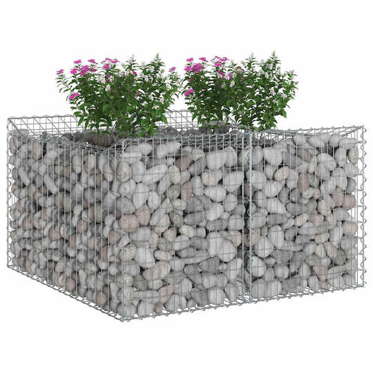 vidaXL Stahl-Gartenzaunbedarf aus Draht 100x100x60cm Silber