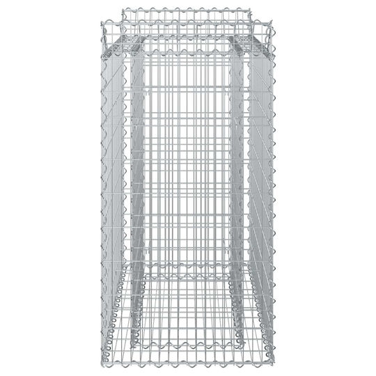 vidaXL Gartenzaunbedarf aus Stahl 50x100x100cm Silber