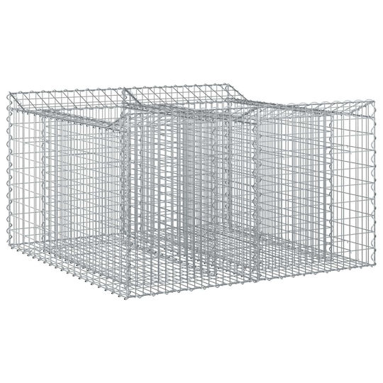 vidaXL Stahl-Gartenzaunbedarf aus Draht 100x100x60cm Silber