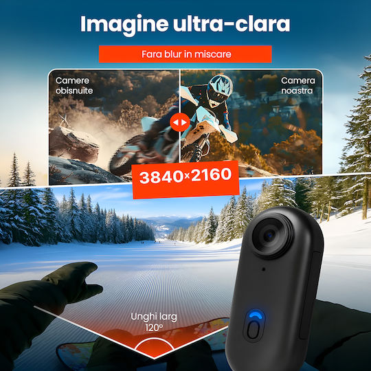 Cameră Ascunsă Action WiFi Breloc 1080p cu Slot pentru Card de Memorie