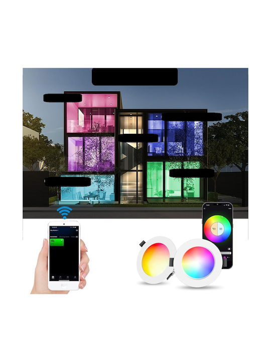 Metallischer Deckenstrahler mit Eingebauter LED RGBW 10 Stück