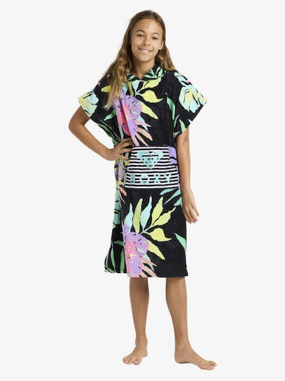 Roxy Kids' Rg Stay Magical Printed Poncho Towel Anthracite Aquarella Active Ergaa03220-xmgb