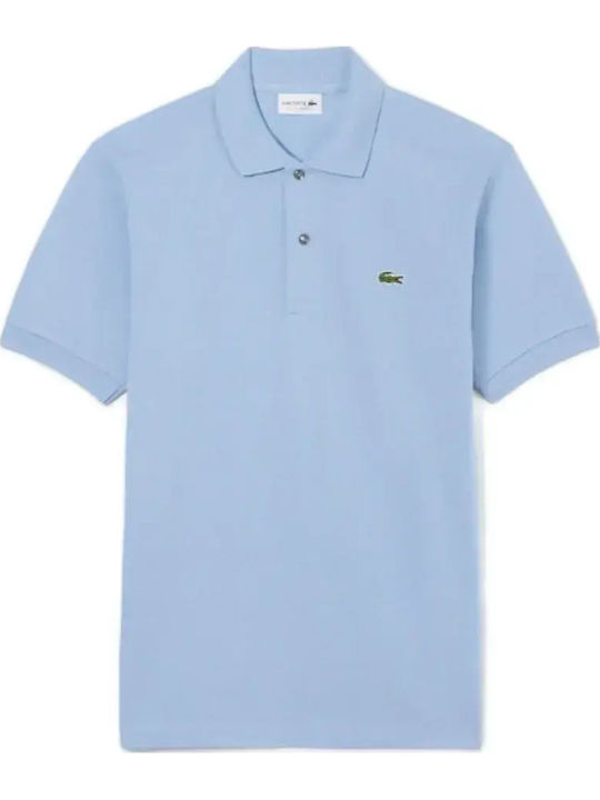 Polo Herrenbluse Kurzarm Hellblau