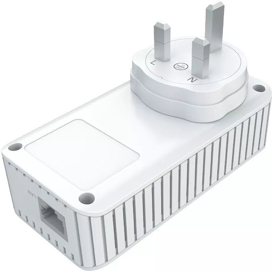 Strong Kit AV600 UK Plug Powerline Dual for Wireless Connection Wi‑Fi 4 with Passthrough Socket and 2 Ethernet Ports