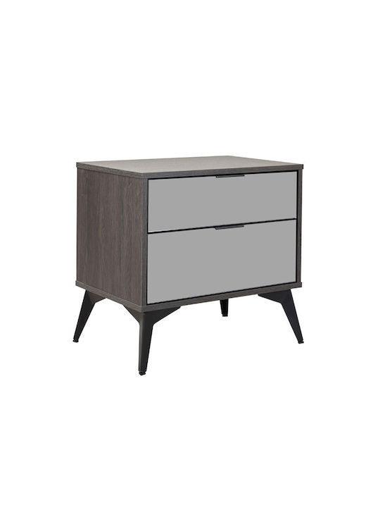 Nachttisch Specchio Schwarz 58x39x55cm