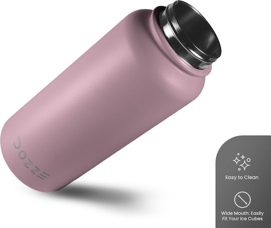 Dozze Μπουκάλι Θερμός Ανοξείδωτο BPA Free Ροζ