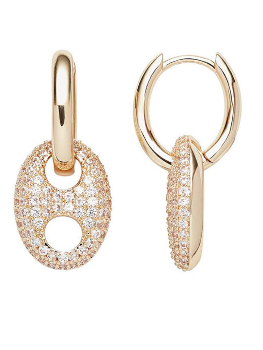 U.S. Polo Assn. Gold Plated Earrings with Stones
