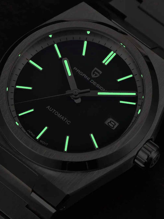 Pagani Design Ceas Barbatesc 40mm Automat cu Brățară din Metal Argintie