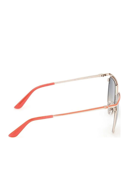 Guess Ochelari De Soare Pentru Femei Cu Ramă Metalică Neagră Și Lentile Portocalii Degrade GU00132 74P