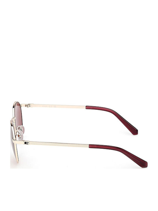 Guess Ochelari De Soare Pentru Femei Cu Ramă Metalică Aurie Și Lentile Aurii Degrade GU00272 32S