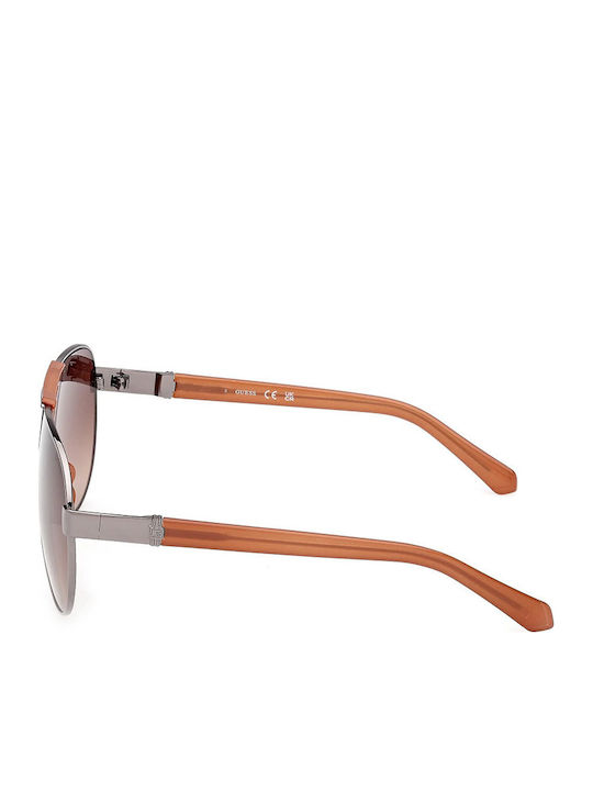 Guess Ochelari De Soare Pentru Femei Cu Ramă Metalică Gri Și Lentile Degrade Portocalii GU00304 08F