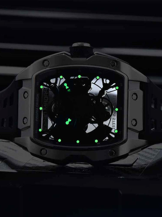 Pagani Design Ceas Barbatesc 42mm cu Baterie cu Brățară din Metal Argintie