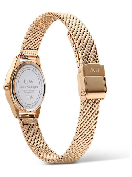 Daniel Wellington Ceas De Damă Cu Baterie Cu Brățară Metalică Roz Aur