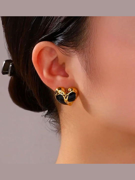 Awear Earrings Studs Steel Gold Plated