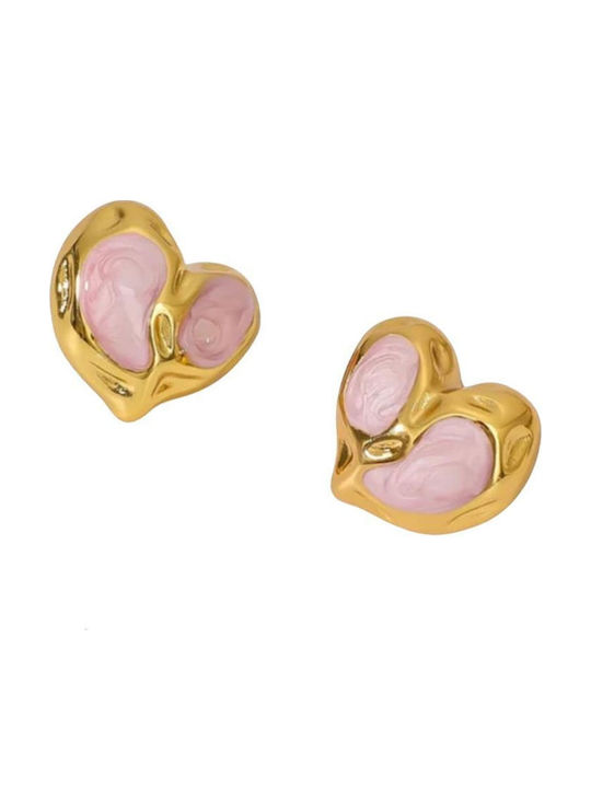 Awear Earrings Studs Steel Gold Plated