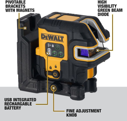 Dewalt Linear Laser-Wasserwaage Grüner Strahl