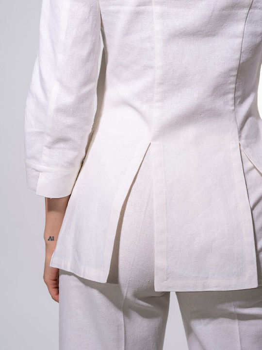 Hermosa Matilde Γυναικείο Σακάκι White