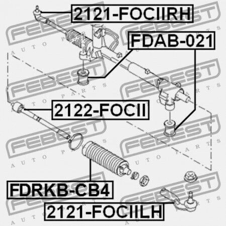 Febest Front Axle Tie Rod Left for Ford Focus Cb4 2008-2011 Eu