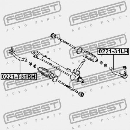 Steering Rack End Right Nissan X-Trail Rusmake T31r 2009.10 El D8e20-JG00A