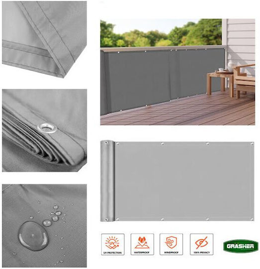 Grasher Gray Shade Divider With Hoops 0.75x5m 180gr/m²