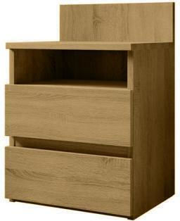 Bedside Table Juniper Plus Wooden Natural 40x32x58cm