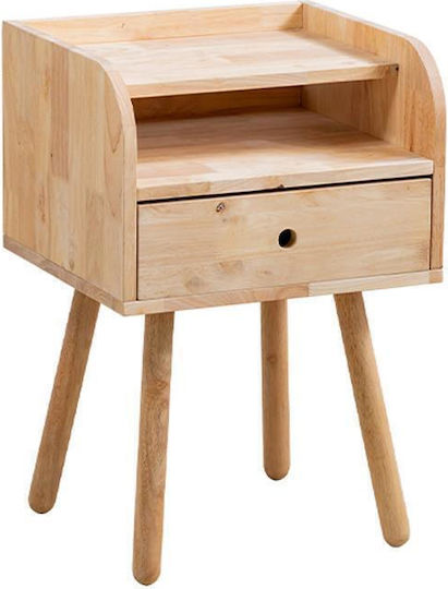 Wooden Beige Bedside Table 45x40x67cm Wooden Beige Bedside Table 45x40x67cm