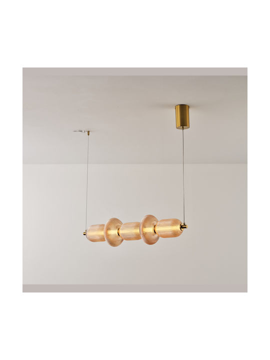 Eurolamp Verena Deckenleuchte Honig LED mit Warmen Weiß Licht 25x86x146cm