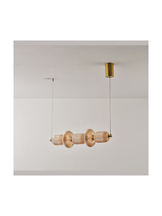 Eurolamp Verena Deckenleuchte Honig LED mit Warmen Weiß Licht 25x86x146cm