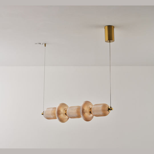 Eurolamp Verena Κρεμαστό Φωτιστικό Μελί LED με Θερμό Λευκό Φως 25x86x146εκ.
