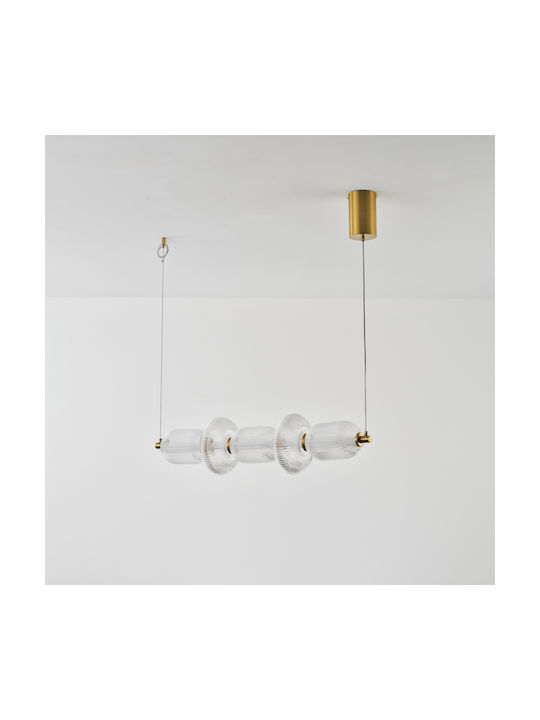 Eurolamp Verena Pendant Ceiling Light Transparent LED with Warm White Light 25x86x146cm