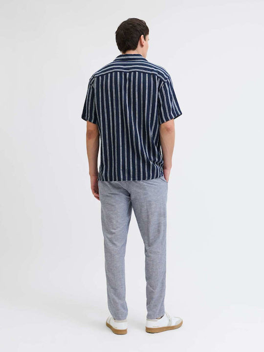 Chino Trousers In Tapered Leg Style Faded Denim