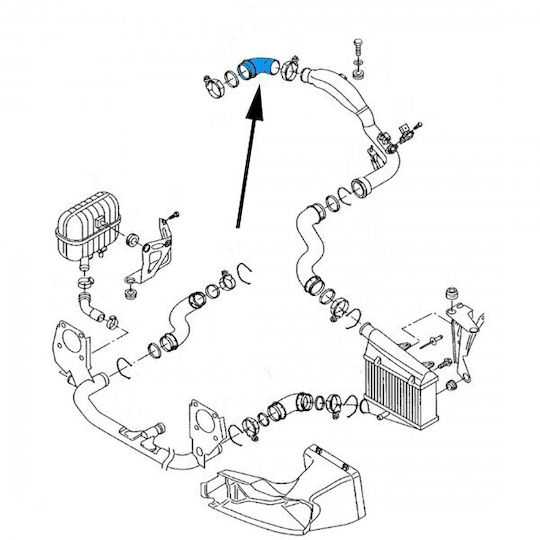 Σωλήνας Intercooler Audi A4 B6 A6 C5 Skoda Superb I Vw Passat B5.5 3b0145834p
